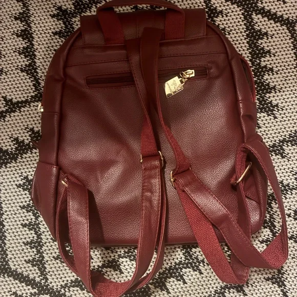 LANYIBAIGEROO Brown Leather Backpack Purse Bag Zipper NWOT - Picture 5 of 5